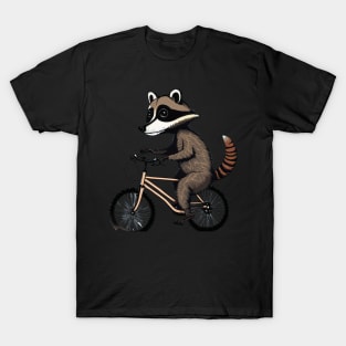 Racoon on a bike T-Shirt
